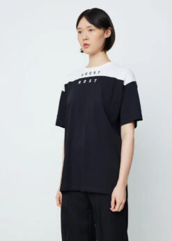 Raf Simons Big Fit Bicolour Americano T-Shirt Ghost Print -Style Haven Shop 221019 Womens Sadie7145