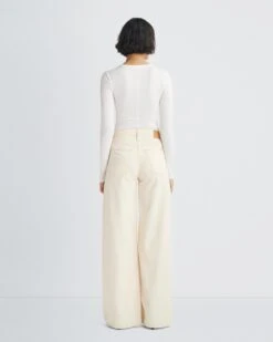 Rag & Bone Featherweight Sofie Wide Leg Jeans 7 Rag & Bone Featherweight Sofie Wide Leg Jeans -Style Haven Shop Featherweight Sofie Wide Leg Ecru 111 3