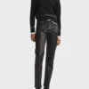 Rag & Bone Harlow Mid-Rise Leather Pants