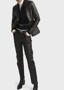 Rag & Bone Harlow Mid-Rise Leather Pants -Style Haven Shop WAW23F7011ST11 001 C