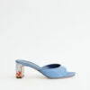 Ade Grosgrain Moire Denim Mules