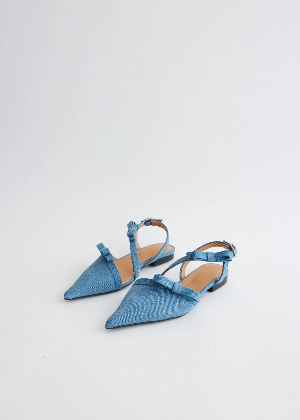 Ganni Multi Bow Pointy Cut Out Ballerinas 2 Ganni Multi Bow Pointy Cut Out Ballerinas - Image 2