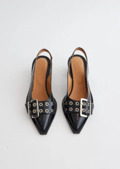 Ganni Feminine Buckle Slingback Pumps -Style Haven Shop product incu 050 0f89e201 1eed 4ce1 b6f3 ff026cab2333