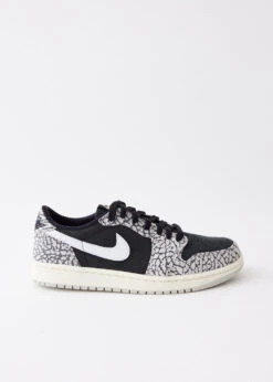 Nike Women's Air Jordan 1 Low OG 'Black Elephant' Sneakers