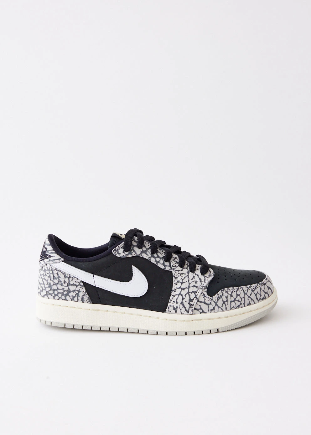 Nike Women's Air Jordan 1 Low OG 'Black Elephant' Sneakers 1 Nike Women's Air Jordan 1 Low OG 'Black Elephant' Sneakers
