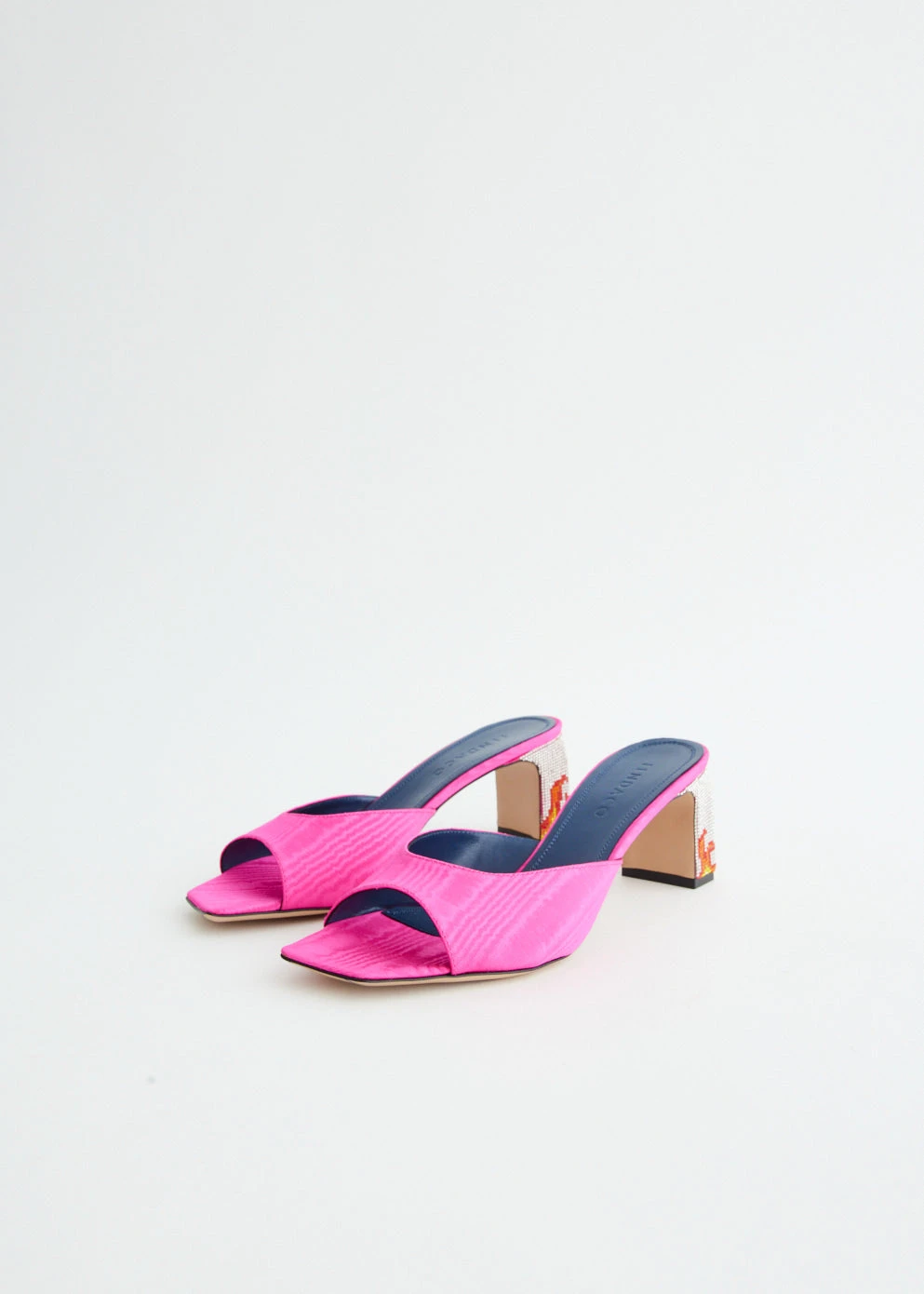 Ade Grosgrain Moire Mules 3 Ade Grosgrain Moire Mules - Image 3