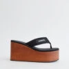 Coperni Wooden Branded Wedge Sandals