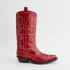 Ganni Mid Shaft Embroidered Western Boots