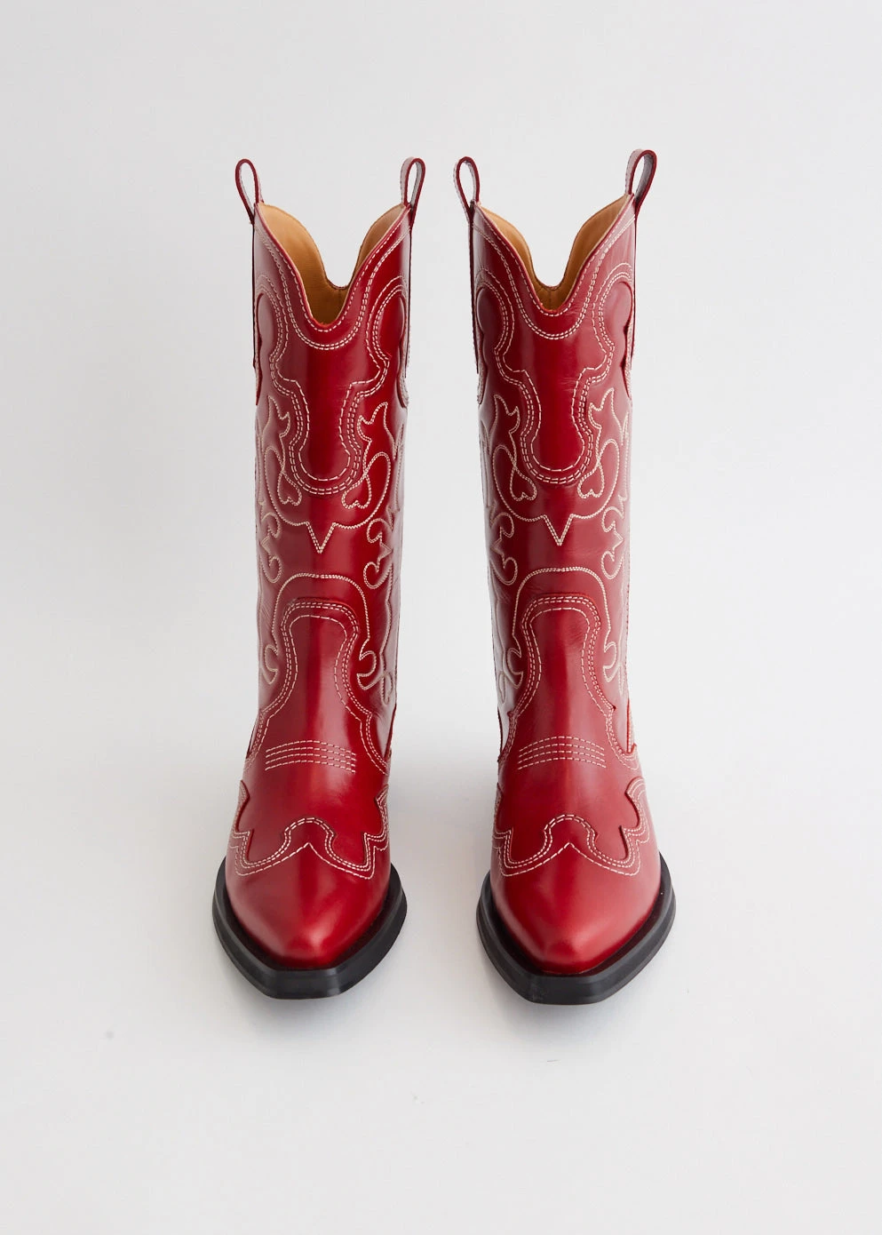Ganni Mid Shaft Embroidered Western Boots 3 Ganni Mid Shaft Embroidered Western Boots - Image 3