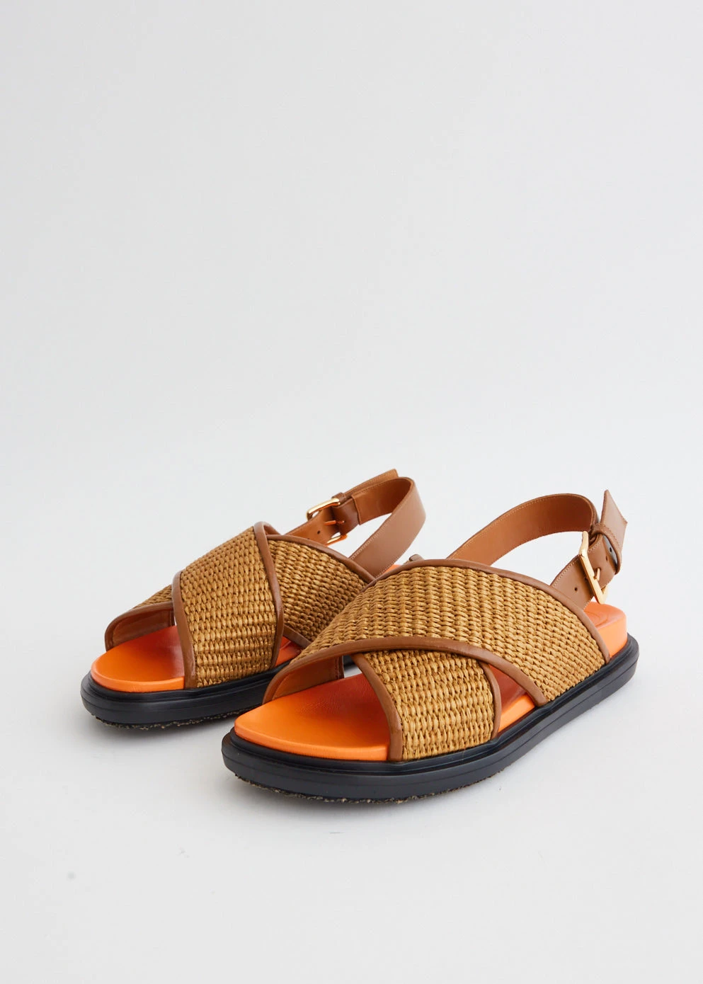 Marni Fussbett Criscross Rafia Sandals 2 Marni Fussbett Criscross Rafia Sandals - Image 2