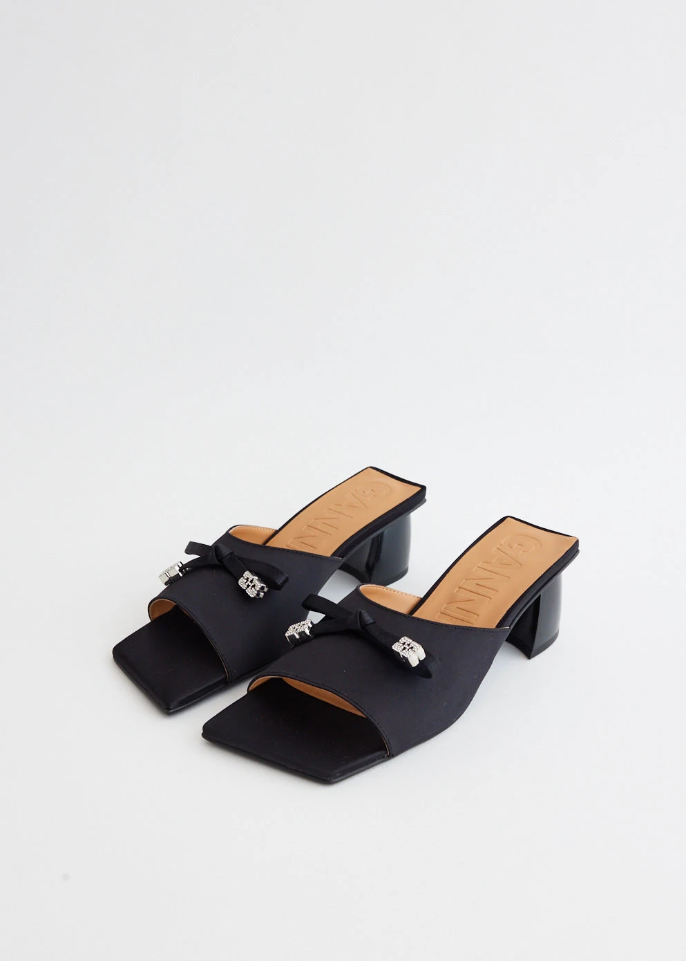 Ganni Butterfly Mid Heel Bow Mules 2 Ganni Butterfly Mid Heel Bow Mules - Image 2