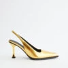 Stine Goya Eiffel 1963 Metal Cap Sling Back Heels