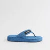 Coperni Denim Branded Flip Flop Sandals