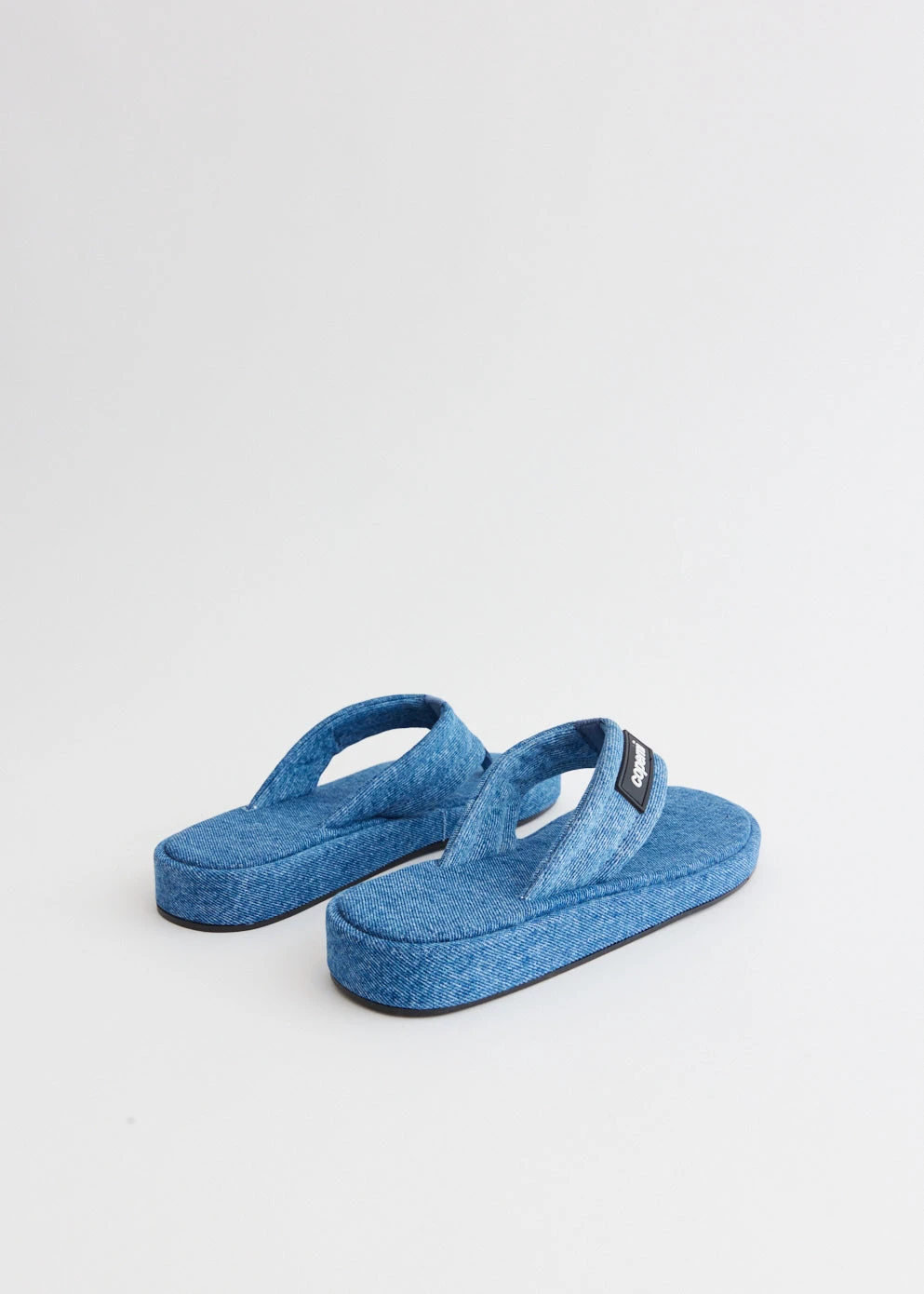 Coperni Denim Branded Flip Flop Sandals 4 Coperni Denim Branded Flip Flop Sandals - Image 4