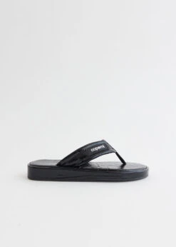 Coperni Croco Branded Flip Flop Sandals