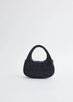 Coperni Crystal-Embellished Micro Baguette Swipe Bag