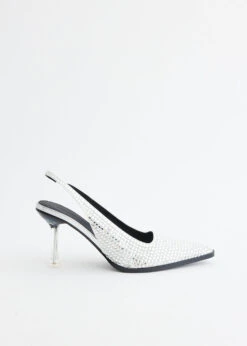 Stine Goya Eiffel 1964 Mirror Metal Cap Sling Back Heels