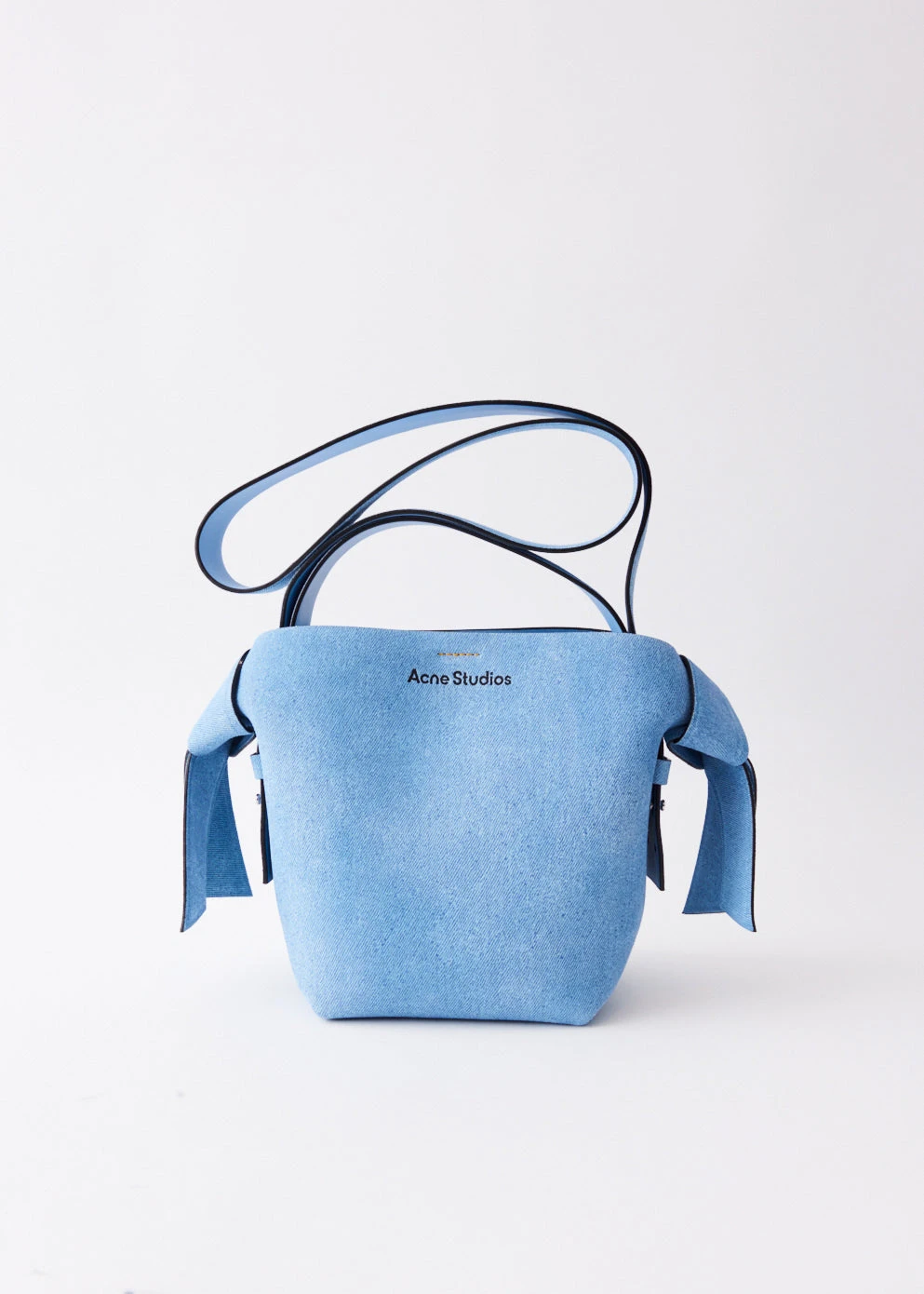 Acne Studios Musubi Mini Suede Denim Bag 1 Acne Studios Musubi Mini Suede Denim Bag