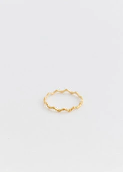 Wave Gold Plated Ring