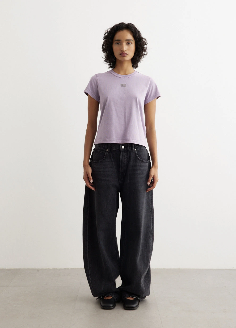 ALEXANDER WANG Essential Jersey Shrunk T-Shirt 3 ALEXANDER WANG Essential Jersey Shrunk T-Shirt - Image 3