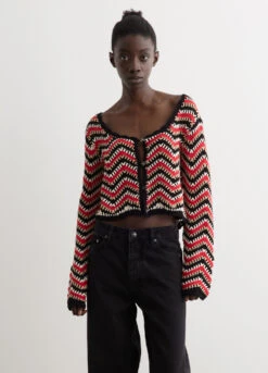 Ganni Cotton Crochet Cardigan