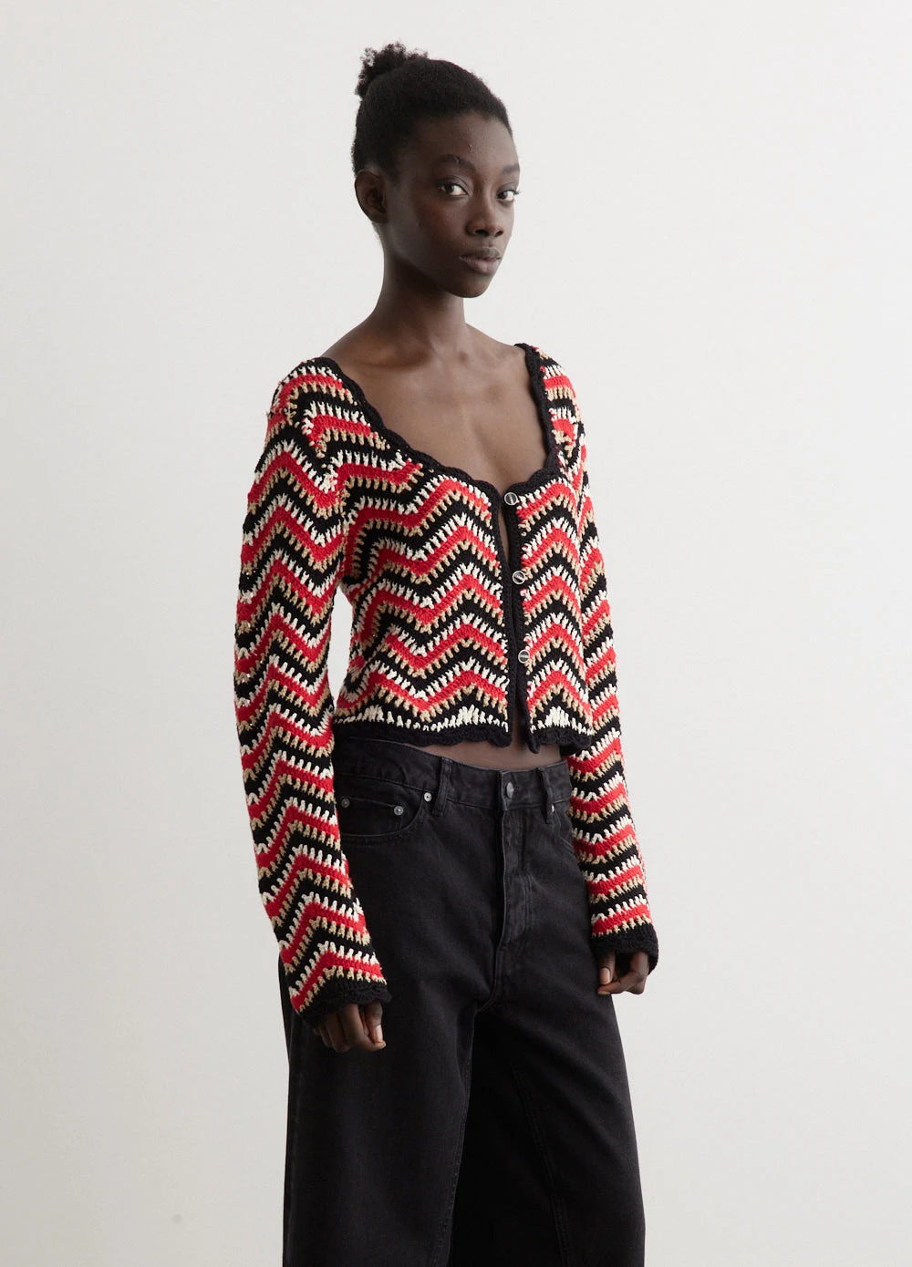 Ganni Cotton Crochet Cardigan 4 Ganni Cotton Crochet Cardigan - Image 4