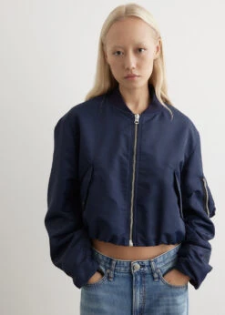 Rag & Bone Maggie Cropped Nylon Bomber