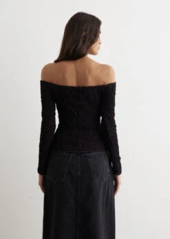 Ganni Off-Shoulder Smock Blouse -Style Haven Shop womens incu 034 27b5febf 61ac 45cf bea0 b6f0b224bf7c