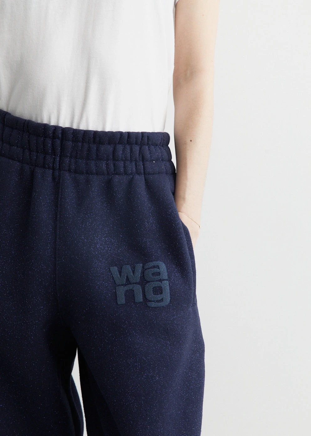ALEXANDER WANG Glitter Essential Terry Sweatpants With Puff Logo 2 ALEXANDER WANG Glitter Essential Terry Sweatpants With Puff Logo - Image 2