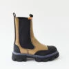 Ganni Cleated Heeled Mid-Calf Chelsea Boots