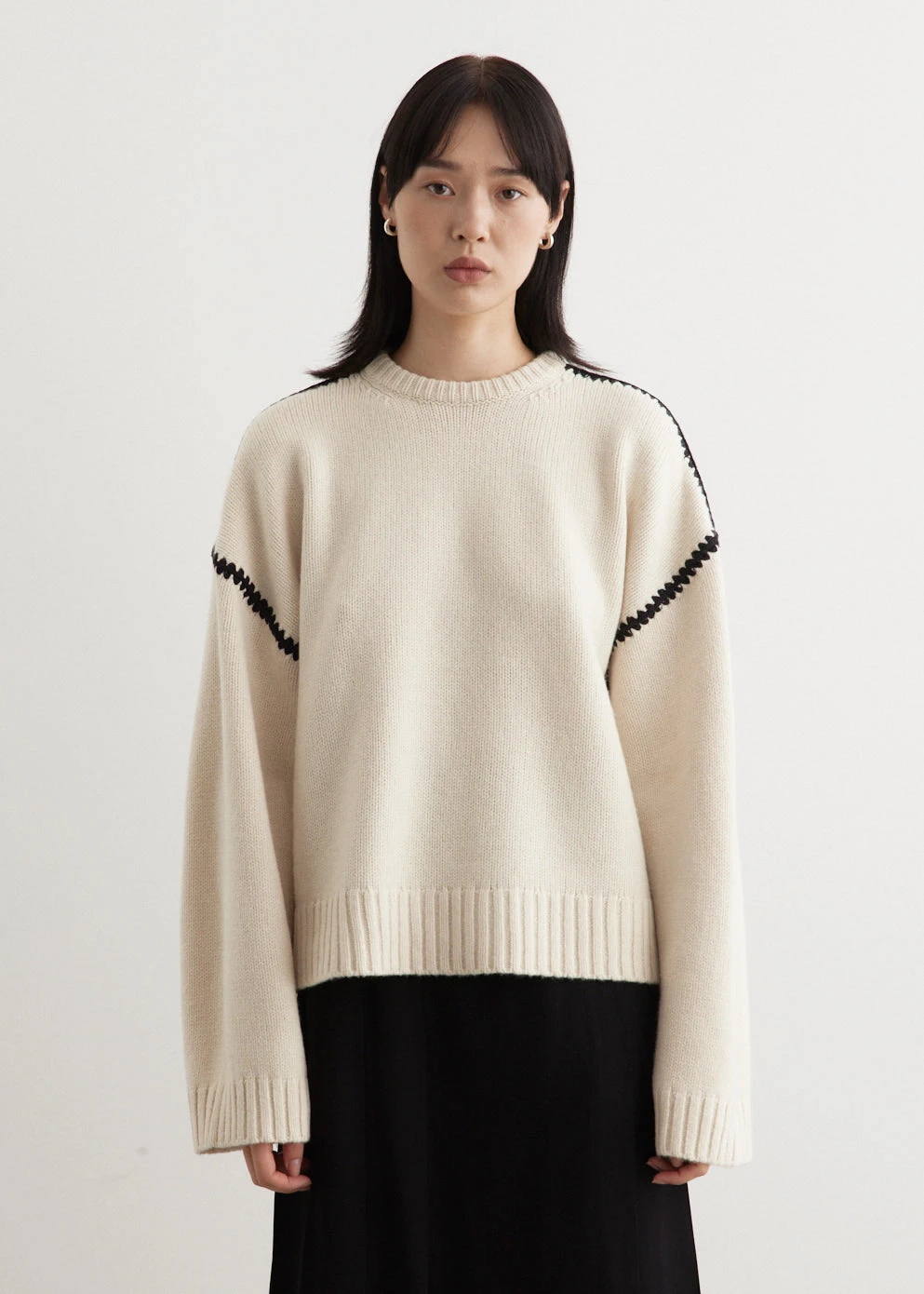 Toteme Embroidered Wool Cashmere Knit 3 Toteme Embroidered Wool Cashmere Knit - Image 3