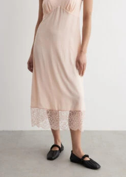 Simone Rocha Graphic Slip Dress With Lace Trim -Style Haven Shop womens incu 0661 1da4e2ff ee09 4087 8258 d61424fe80ba