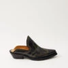 Ganni Embroidered Western Mules