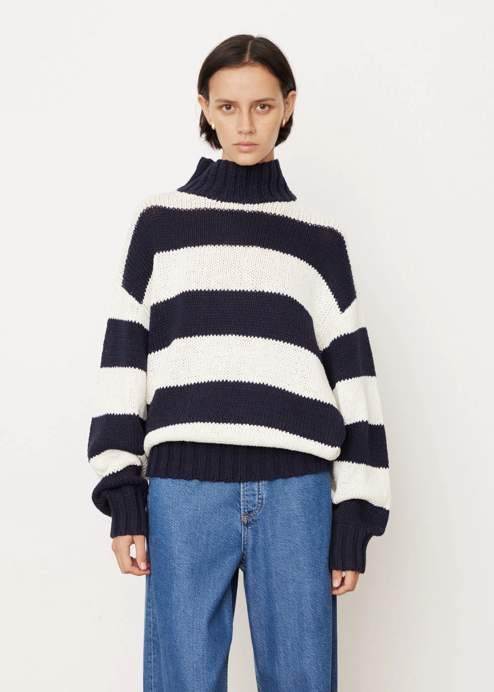 Wide Stripe Turtleneck Knit 1 Wide Stripe Turtleneck Knit