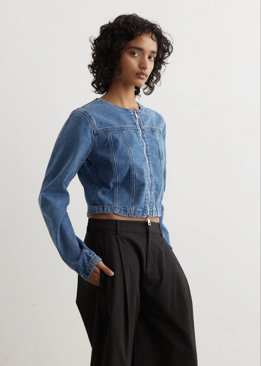 Panel Denim Jacket 4 Panel Denim Jacket - Image 4