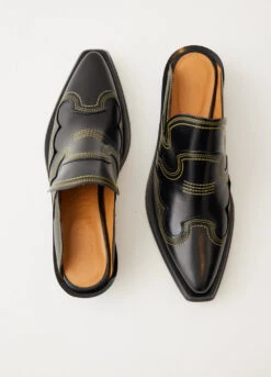 Ganni Embroidered Western Mules -Style Haven Shop womens incu 085 6c965245 302c 4865 8962 64e06fc675a5