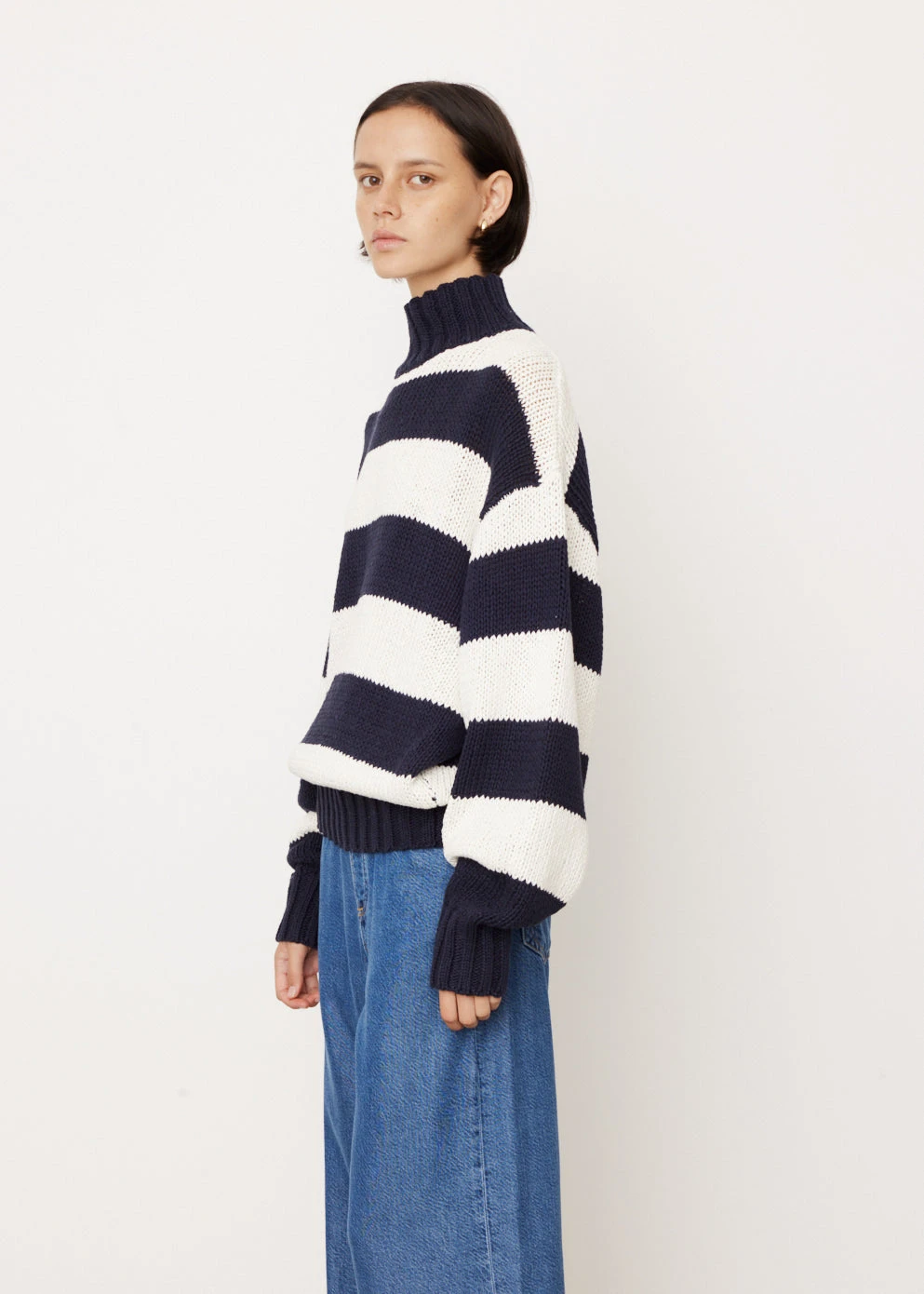 Wide Stripe Turtleneck Knit 6 Wide Stripe Turtleneck Knit - Image 6