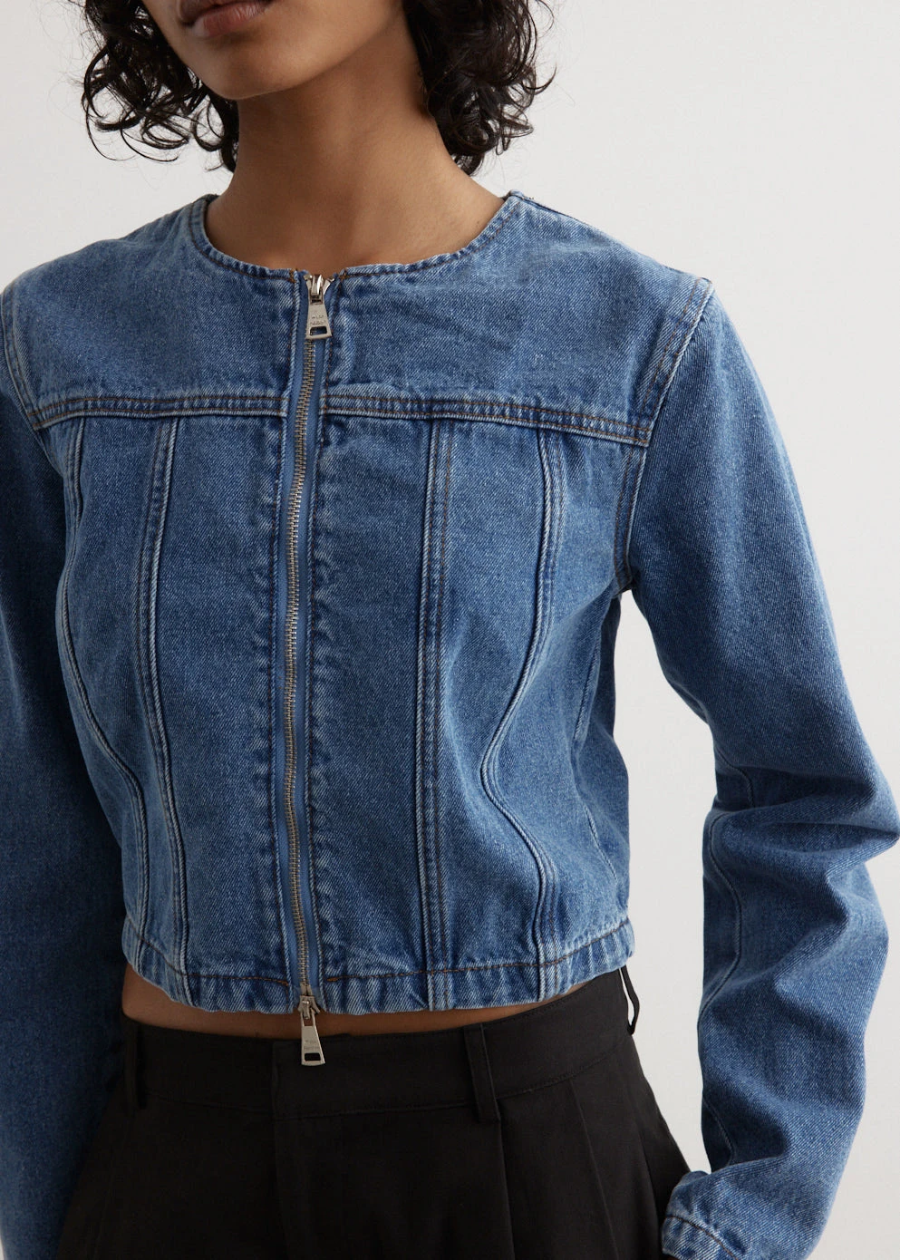 Panel Denim Jacket 6 Panel Denim Jacket - Image 6