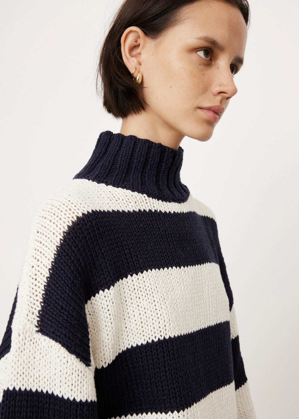 Wide Stripe Turtleneck Knit 2 Wide Stripe Turtleneck Knit - Image 2