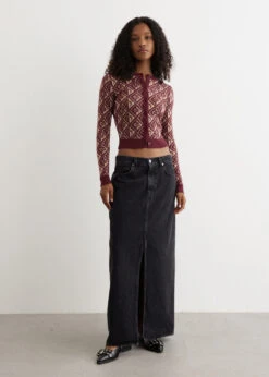 Marine Serre Moon Diamant Mini Cardigan