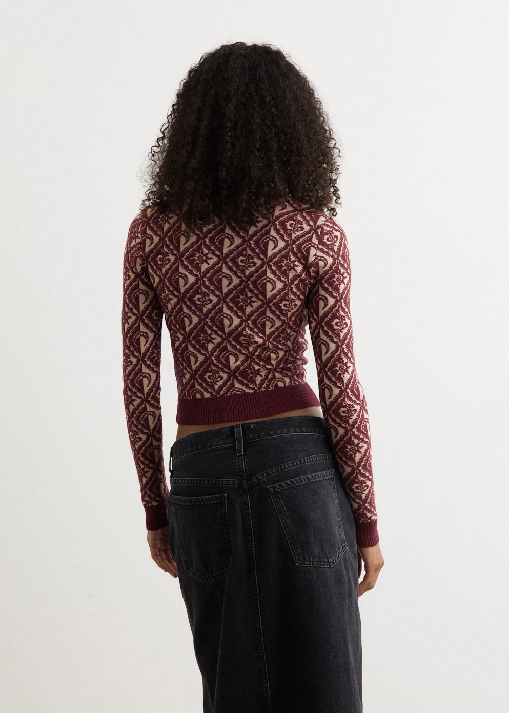 Marine Serre Moon Diamant Mini Cardigan 5 Marine Serre Moon Diamant Mini Cardigan - Image 5