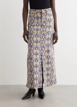Ganni Print Denim Maxi Slit Skirt 7 Ganni Print Denim Maxi Slit Skirt -Style Haven Shop womens incu 1022 80601bd3 ce7e 4fa7 900e e544f9c3028d