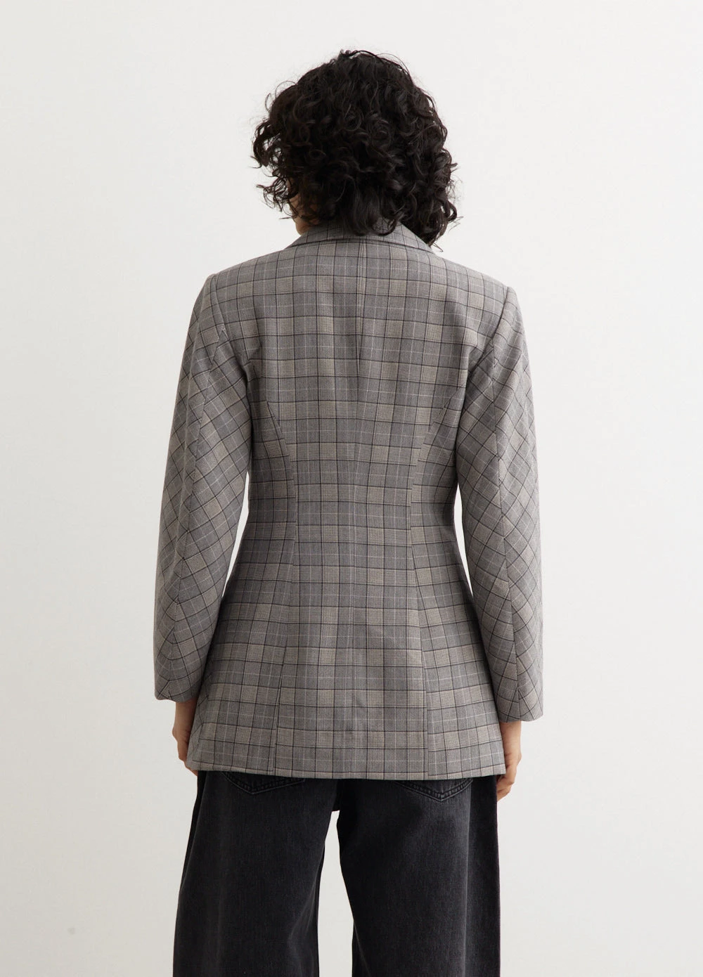 Ganni Check Mix Fitted Blazer 7 Ganni Check Mix Fitted Blazer - Image 7