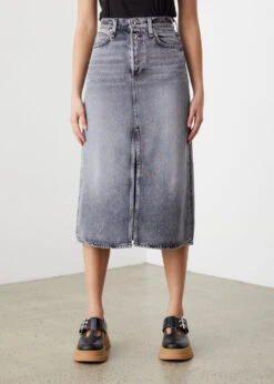 Rag & Bone Broken In Denim High-Rise Skirt