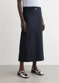 Ganni Stretch Stripe Slit Maxi Skirt -Style Haven Shop womens incu 1045 ad7cb6f1 7e6f 46ba bfc8 0bb2f35f8189