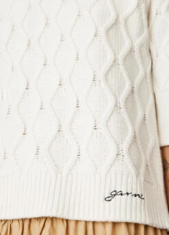 Ganni Cable Open Back Top -Style Haven Shop womens incu 1046 f0f60e49 2155 4908 9d15 890052d8b15e