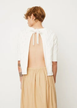 Ganni Cable Open Back Top -Style Haven Shop womens incu 1047 94211c07 3fd3 4a20 afbf d3f49ecea727