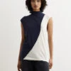 Contrast Raised Neck Tank