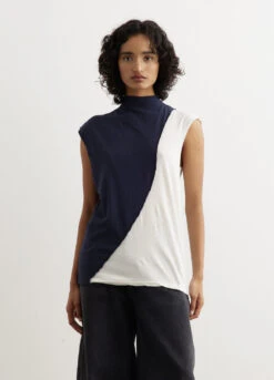 Contrast Raised Neck Tank