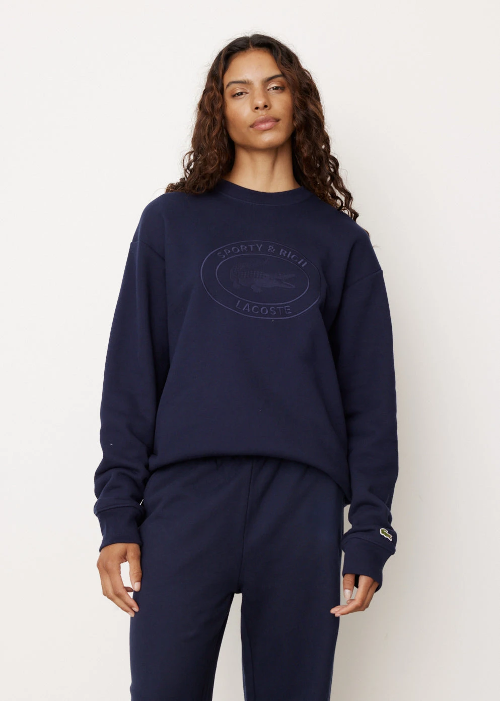 X Lacoste Oval Logo Embroidered Crewneck 1 X Lacoste Oval Logo Embroidered Crewneck